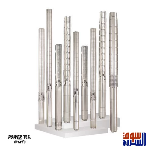طلمبة غاطسة   Power Tec باور تك  1.5 حصان 4 بوصة 8 مرحلة ستانليستيل