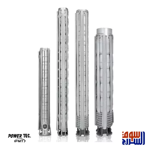 طلمبة غاطسة   Power Tec باور تك  1.5 حصان 4 بوصة 4 مرحلة ستانليستيل